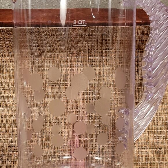 The Pampered Chef Pitcher Quick Stir 2 Quart Polka Dot Pattern Retired 2272 - Picture 8 of 12